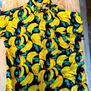 Vintage banana button down shirt